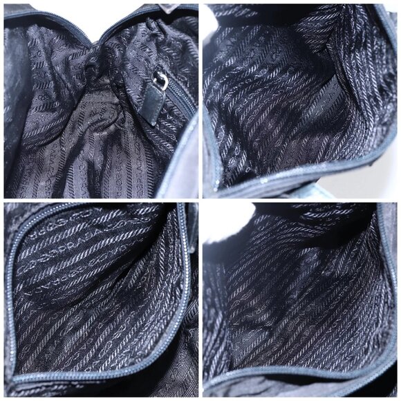 PRADA Shoulder Bag Nylon Black Silver Auth - Picture 15 of 16